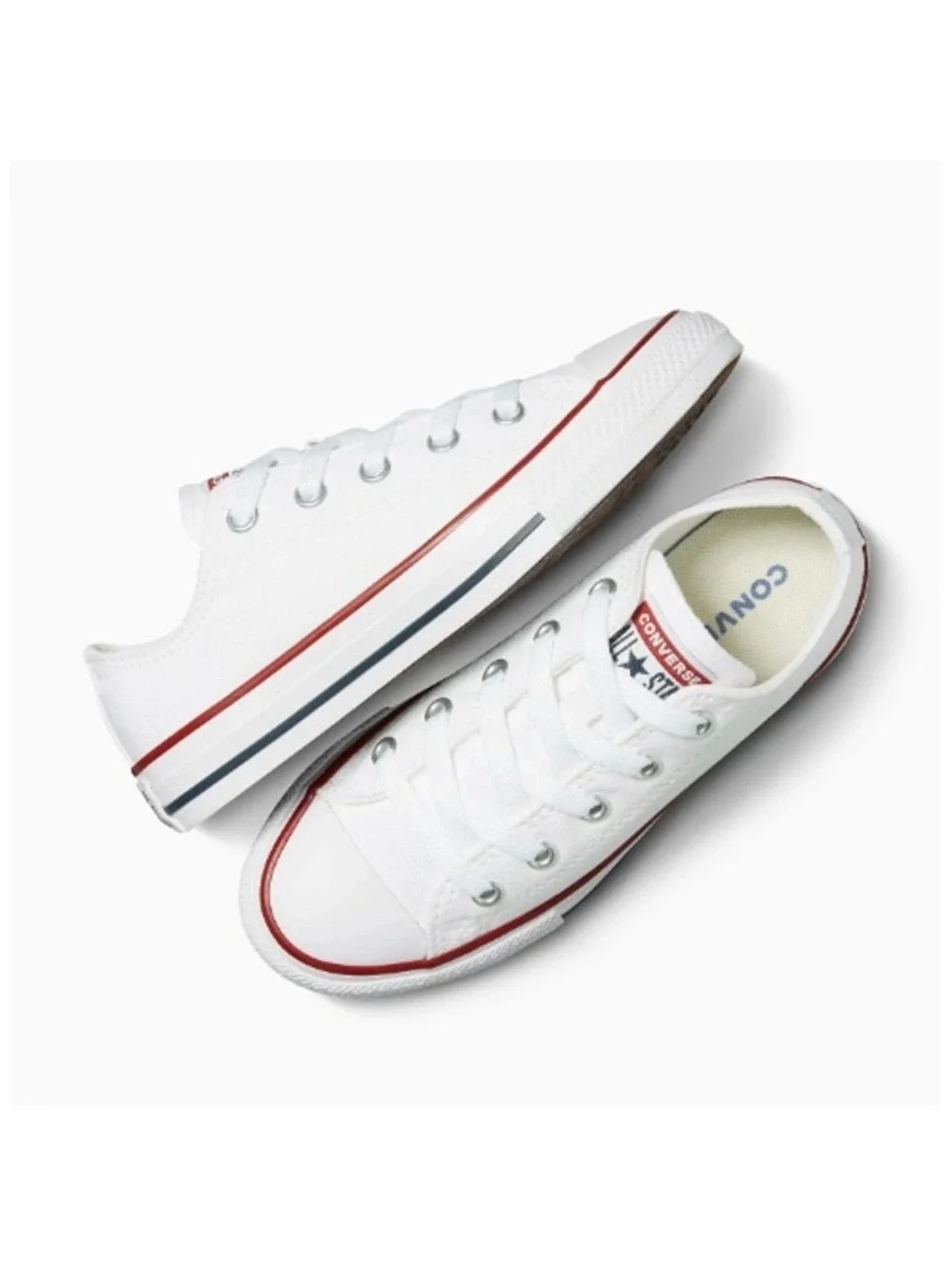Converse Chuck Taylor All Star Low Top White Youth Sneakers Size 2 NWB